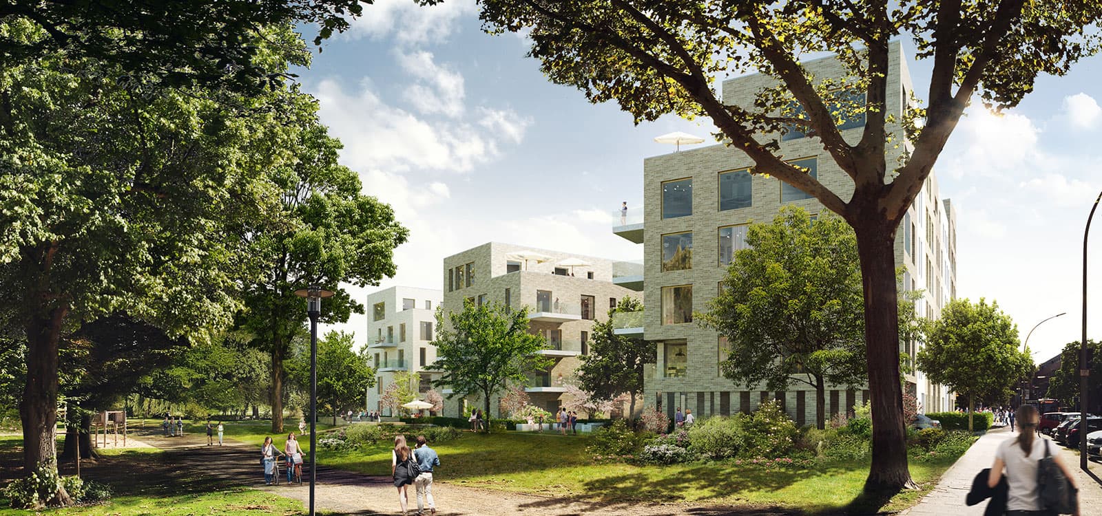 Projekt Goldeck Düsseldorf Oberkassel, Gartenansicht